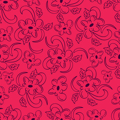 Seamless flowers pattern, floral print.