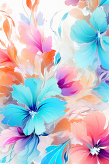 Chic Watercolor Thistle Temptation Seamless Watercolor Ranunculus Radiance