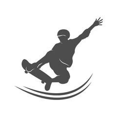 Skateboard icon logo design