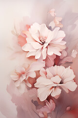 Watercolor Gerbera Gardens Abstract Watercolor Lavender Dreamscape