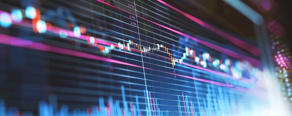 Obraz premium Graph showing a positive correlation between increasing stock prices and trading volume, reflecting strong investor interest.