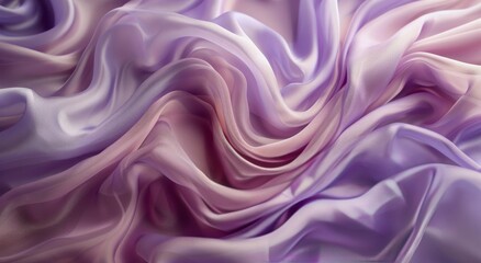 Fototapeta premium Purple Sheer Fabric Draped Close-Up