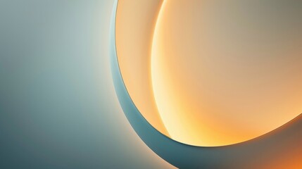 Curved shape abstract background with warm luminous gradient, perfect for minimalist and modern design projects