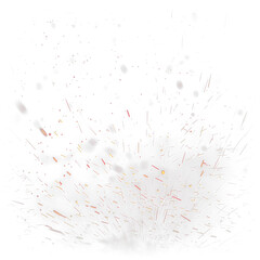Fire spark transparent png. Burning hot sparks effect with embers burning ash and smoke flying in...
