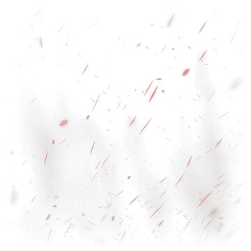 Fire spark transparent png. Burning hot sparks effect with embers burning ash and smoke flying in the air. 