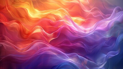 Fototapeta premium Translucent abstract artwork with resplendent, glowing colors and shimmering, iridescent textures for a captivating and vibrant visual experience. Watercolor style, high resolution Illustration, in