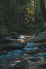 water in a mountain river
