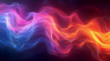 Fototapeta premium Glowing abstract background with vibrant, neon hues and a glossy, glossy surface that captivates with its resplendent and eye-catching colors. Watercolor style, high resolution Illustration, in the