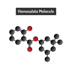 Homosalate Molecule - Key Component in Sunscreen Formulations and UV Protection