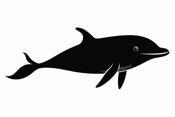 Fototapeta premiumWhale silhouette, whale animal icon. vector illustration