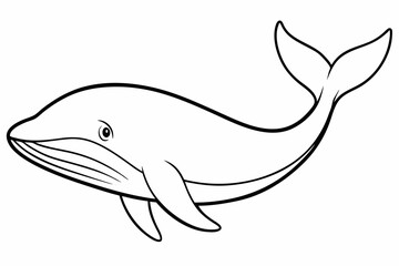 Fototapeta premiumWhale silhouette, whale animal icon. vector illustration