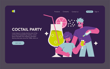 Party. Flat Vector Illustration