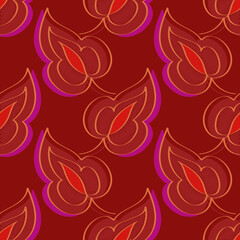 Ornament from Indian culture motifs.Vector.Image on white and color background.Seamless pattern.