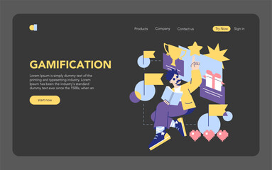 Online Education. Flat Vector Illustration