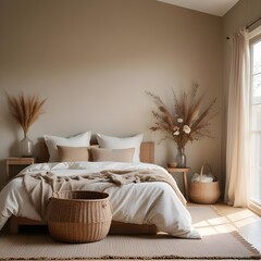 Luxurious bedroom magazine photoshoot style interior design..