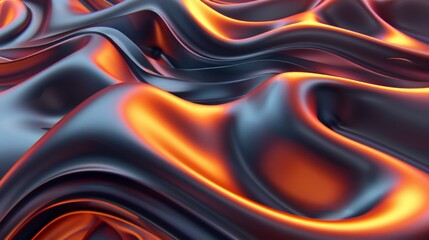 Naklejka premium Mesmerizing orange and blue wavy surface with a modern, silky texture and vibrant colors. Perfect for luxury projects