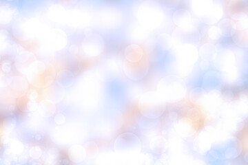 Obraz premium Abstract blurred fresh vivid spring summer light delicate pastel blue pink white yellow bokeh background texture with bright circular soft color lights. Beautiful backdrop illustration.