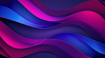 Modern abstract background with smooth curves and vibrant energy, created by flowing blue and purple waves. Ideal for trendy projects