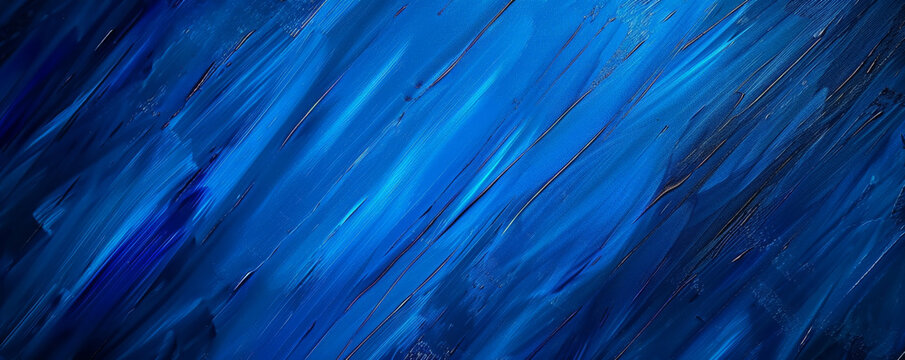 A rich blue background with a subtle texture of diagonal stripes, adding depth and interest while maintaining the boldness of the color.
