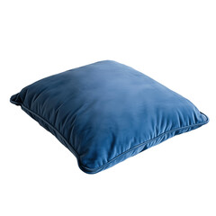 Soft blue pillow isolated on transparent background