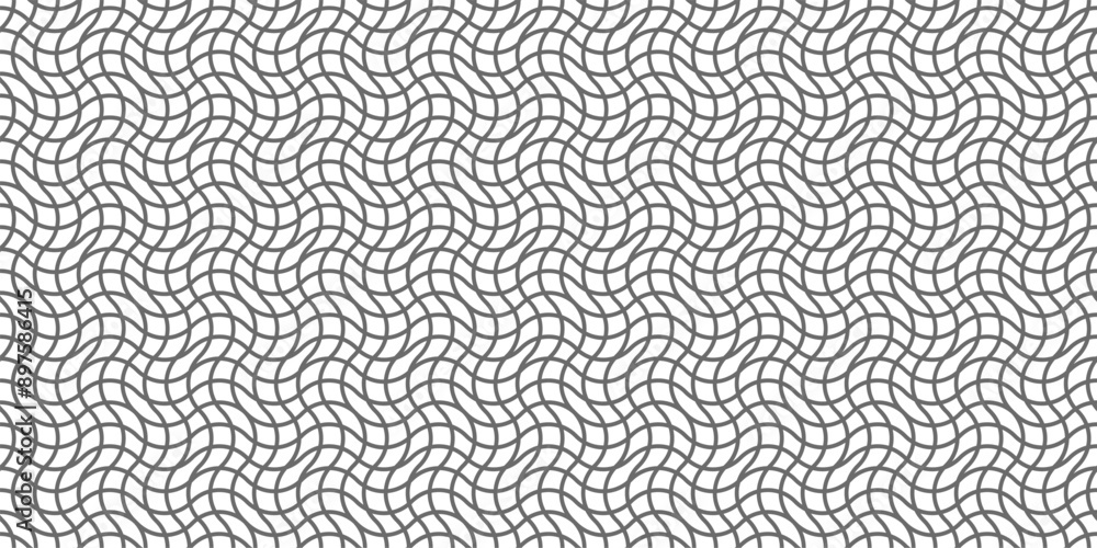 Poster abstract tile grid mesh pattern wave lines background seamless vector graphic illustration, mosaic g