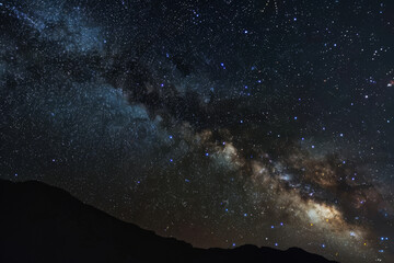 An image showcasing the vast, celestial night sky filled with stars, emphasizing the beauty and immensity of the universe - Generative AI