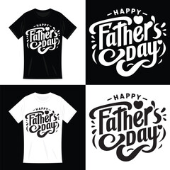 Happy Father's Day T-shirt design template