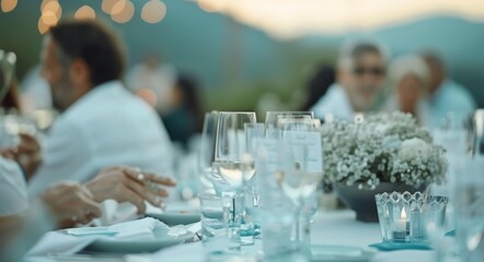 Outdoor Wedding Reception Table Setting