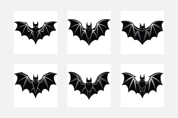 High-Quality Bat Silhouette Illustrations for Creative Projects
