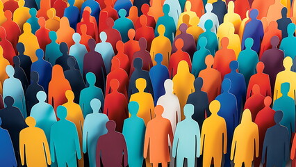 colorful paper people