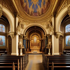 Obraz premium interior of the church of the holy sepulchre