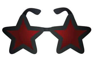 Black star sunglasses. vector illustration