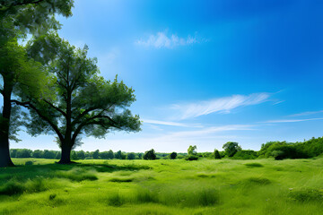 Obraz premium landscape with trees and sky