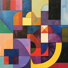 Fototapeta premium Abstract background of geometric elements. Illustration for cover, card, postcard, interior design, banner, poster, brochure or presentation.