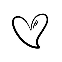 Obraz premium Hand drawn heart symbol vector illustration