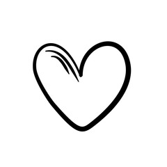 Hand drawn heart symbol vector illustration