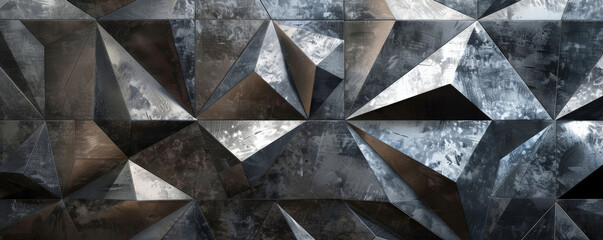 A modern zinc background with geometric patterns and a metallic sheen, creating a sophisticated and contemporary appearance.
