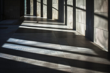 Obraz premium An image focusing on the abstract patterns created by the interplay of light and shadow - Generative AI