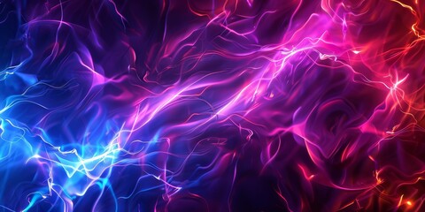 Dynamic futuristic design with blue and pink streaks creating a luminous display, blending colors in a modern twist