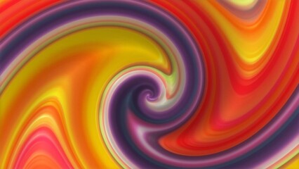 Abstract spiral background colorful gradation swirl waves. Smooth motion, texture