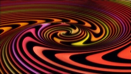 Abstract spiral background colorful gradation swirl waves. Smooth motion, texture