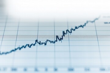 Minimalist stock chart with a smooth upward trend, reflecting continuous stock price increase.