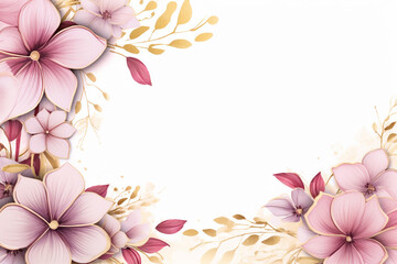 Obraz premium Whimsical Watercolor Tulip Serenity Chic Watercolor Rose Trellis