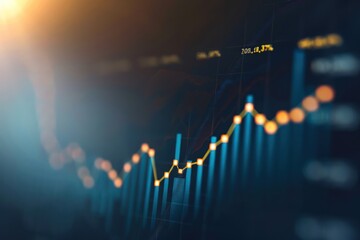 Minimalistic line graph depicting consistent stock price growth, showcasing promising investment opportunities.