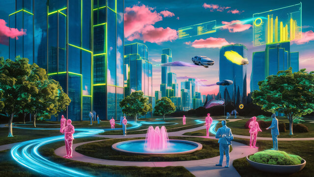 Futuristic Neon Metropolis: A Glimpse into Tomorrow's Urban Utopia