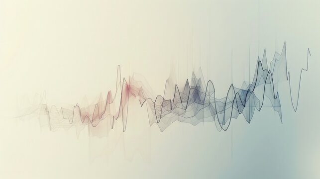 a?'imagine: Minimalistic line graph on a neutral background, depicting steady market growth with an upward trend.