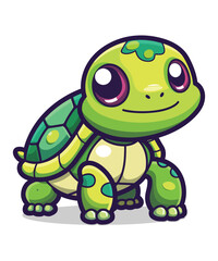 Cute Cartoon Turtle, Cute Turtle Cartoon Character