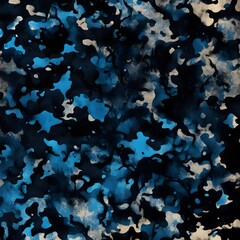 
camouflage blue background fashionable modern pattern, texture for clothing print, fabric