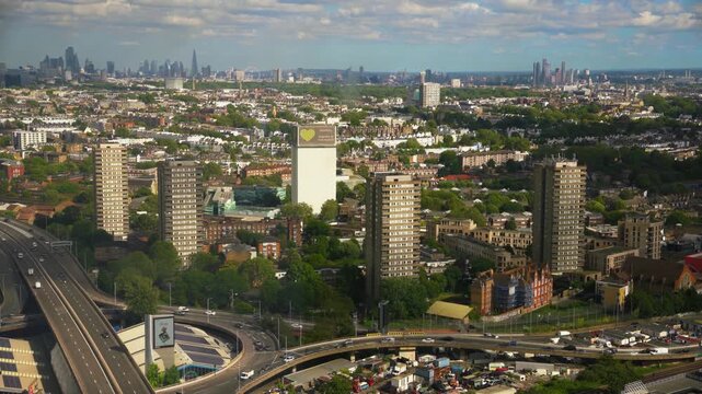 Panning Across Grenfell London 4k