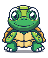Cute Cartoon Turtle, Cute Turtle Cartoon Character